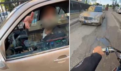 Aracıyla ters yönden girdi! Sözleri ‘pes’ dedirtti: ‘Canından olma bekle’